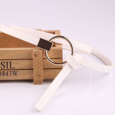 Ceinture pour femmes Ceinture fine avec boucle ronde nouée