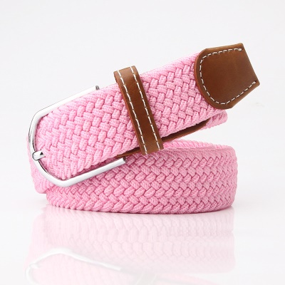 Ceinture femme tissée toile alliage boucle aiguille cuir