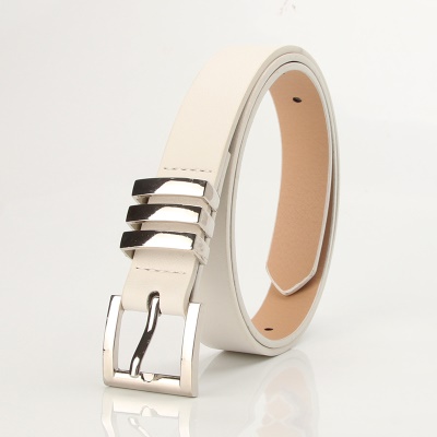 Ceinture femme boucle aiguille carrée en alliage de cuir PU