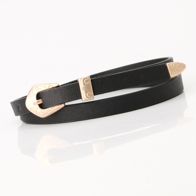 Ceinture pour femmes Ceinture fine en alliage boucle aiguille sculptée
