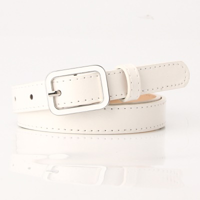Ceinture femme en alliage carré boucle aiguille en cuir PU