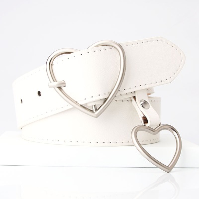 Ceinture femme amour boucle pendentif décoratif en cuir PU