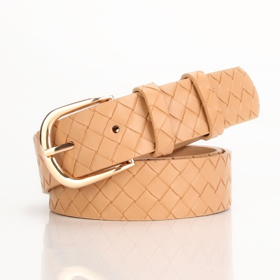 Ceinture en alliage pour femmes boucle aiguille Lingo PU cuir