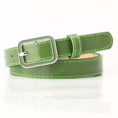 Ceinture femme en alliage carré boucle aiguille en cuir PU