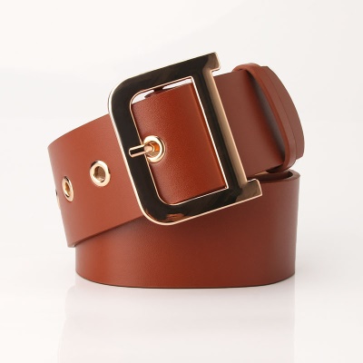Ceinture en alliage de cuir PU avec boucle D pour femmes