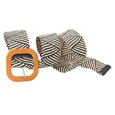 Ceinture tissée femme boucle en plastique par pack de 12