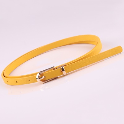 Ceinture pour femmes Ceinture fine en alliage boucle aiguille PU cuir