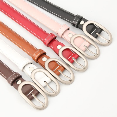 Ceinture pour femmes Ceinture fine polyvalente avec bande latérale coupée