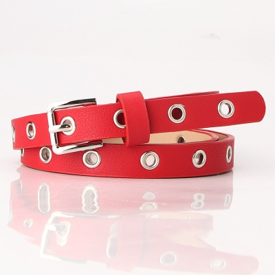 Ceinture pour femmes ajouré oculaire fine ceinture en alliage boucle aiguille