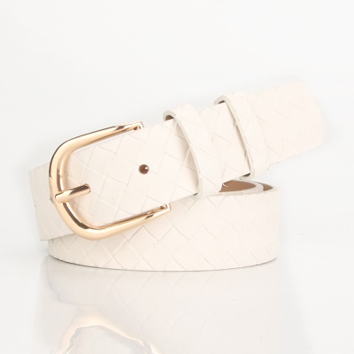 Ceinture en alliage pour femmes boucle aiguille Lingo PU cuir