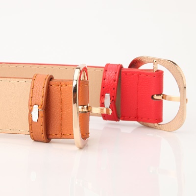 Ceinture Ladies litchi modèle PU ceinture boucle aiguille en alliage