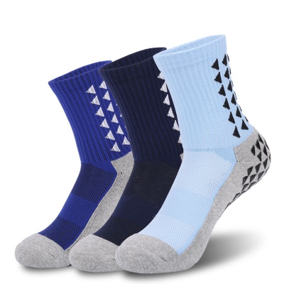 Chaussettes de football antidérapantes à tube moyen distribuées pour épaissir et absorber la transpiration