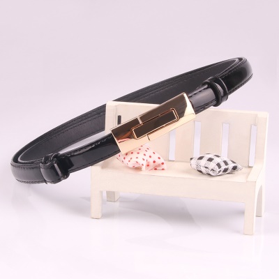 Ceinture pour femmes paires de boucles réglables ceinture fine en cuir PU