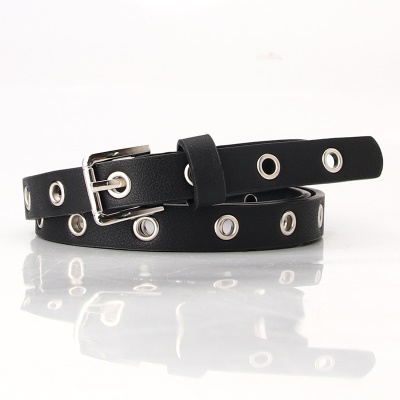 Ceinture pour femmes ajouré oculaire fine ceinture en alliage boucle aiguille