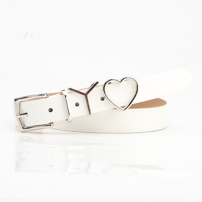 Ceinture pour femmes en métal Love Boucle décorative en cuir