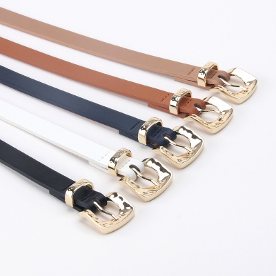 Ceinture pour femmes Ceinture fine avec boucle carrée en alliage