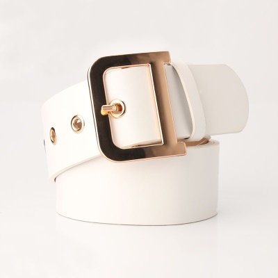 Ceinture en alliage de cuir PU avec boucle D pour femmes