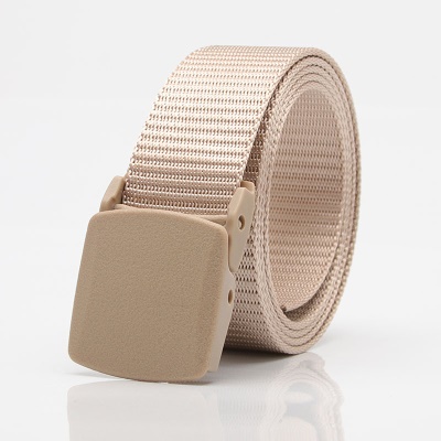 Ceinture femme toile avec boucle automatique en plastique anti-allergie