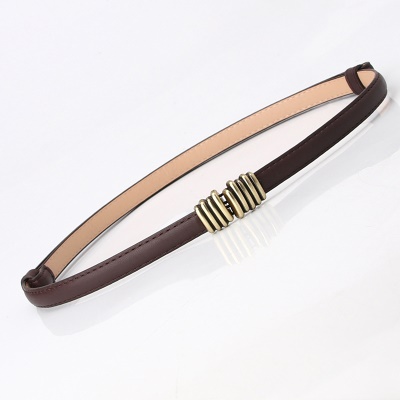 Ceinture femme réglable avec tête en alliage sans perforation