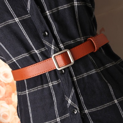 Ceinture femme sans perforation sans aiguille boucle japonaise