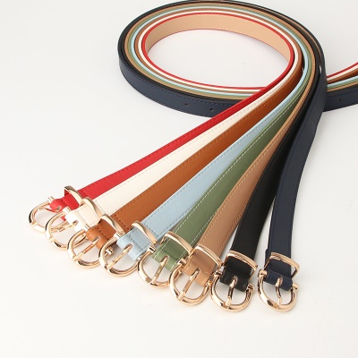 Ceinture pour femmes Ceinture fine boucle aiguille boucle en alliage