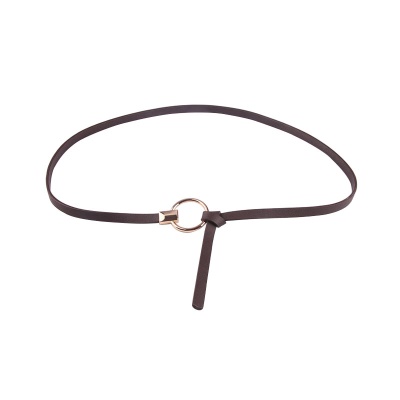 Ceinture pour femmes Ceinture fine avec boucle ronde nouée