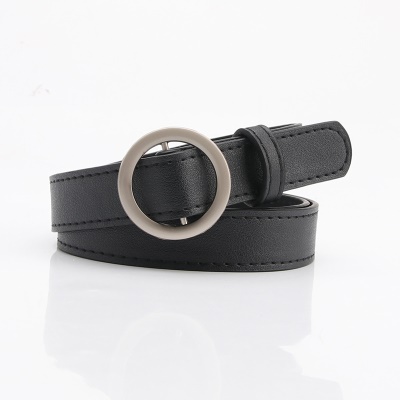 Ceinture étudiante avec boucle ronde non perforée