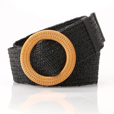 Ceinture tissée femme boucle en plastique par pack de 12