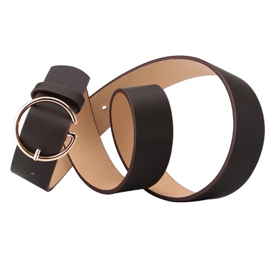 Ceinture femme pu ceinture lettre boucle en alliage