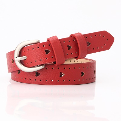 Ceinture pour femmes en alliage boucle aiguille amour trou creux conception