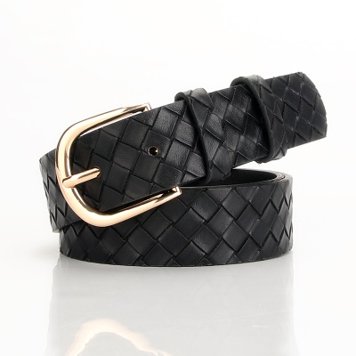 Ceinture en alliage pour femmes boucle aiguille Lingo PU cuir