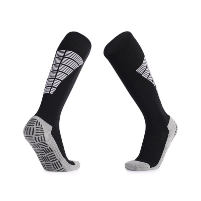 Chaussettes de football longues et antidérapantes, respirantes et résistantes à l'usure