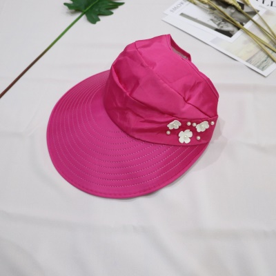 Casquette de tennis pour femmes pare-soleil et protection solaire perle pliable