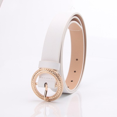 Ceinture à boucle ronde pour femmes