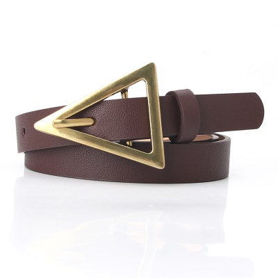 Ceinture polyvalente en alliage avec boucle triangulaire pour femmes