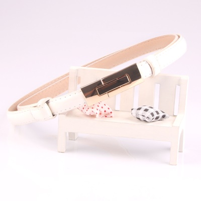 Ceinture pour femmes paires de boucles réglables ceinture fine en cuir PU