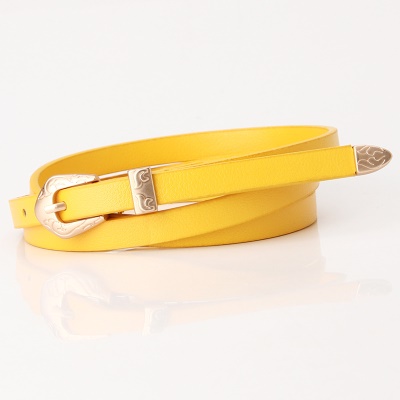 Ceinture pour femmes Ceinture fine en alliage boucle aiguille sculptée