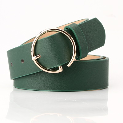 Ceinture femme pu ceinture lettre boucle en alliage