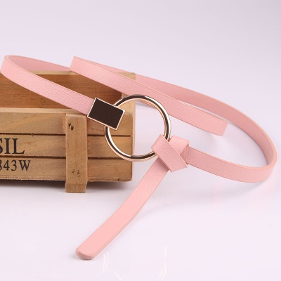 Ceinture pour femmes Ceinture fine avec boucle ronde nouée