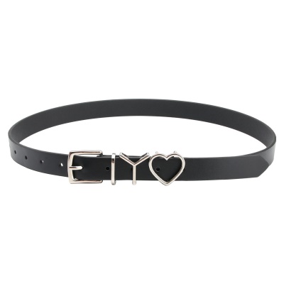 Ceinture pour femmes en métal Love Boucle décorative en cuir