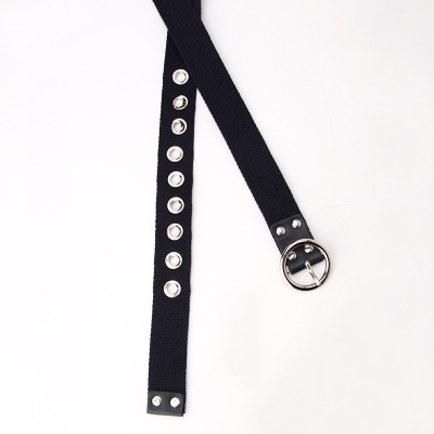 Ceinture en toile pour femmes avec boucle ronde Sangle souple