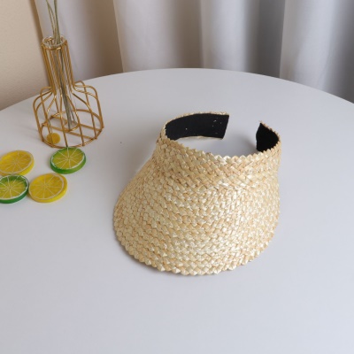 Chapeau de tennis pour femmes en paille respirante protection solaire et protection solaire