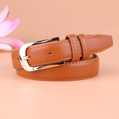 Ceinture femme en cuir pu large ceinture en alliage boucle aiguille