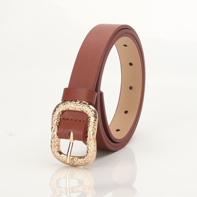 Ceinture pour femmes avec boucle en métal sculpté