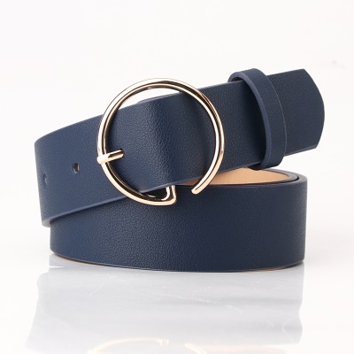 Ceinture femme pu ceinture lettre boucle en alliage
