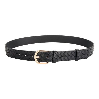 Ceinture en alliage pour femmes boucle aiguille Lingo PU cuir