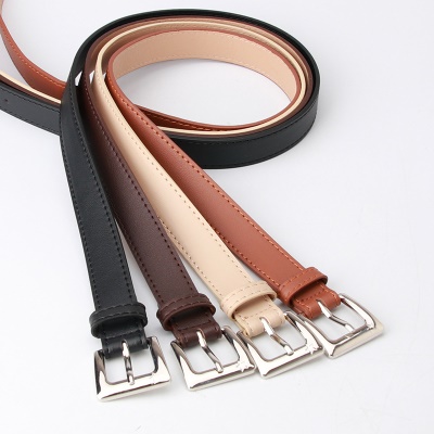 Ceinture femme avec boucle aiguille pu cuir ceinture carré