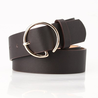 Ceinture femme pu ceinture lettre boucle en alliage