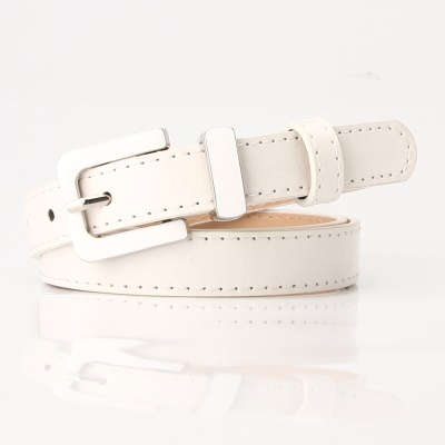 Ceinture en cuir PU avec boucle aiguille en alliage pour femmes