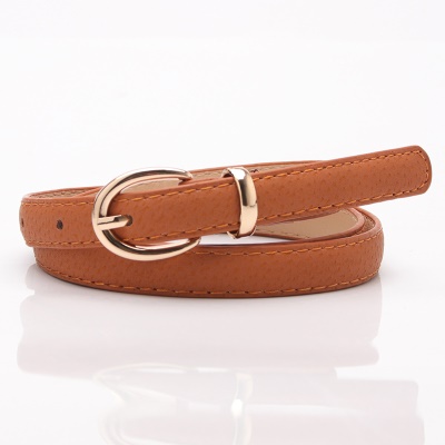 Ceinture femme fine avec boucle aiguille en alliage cuir PU